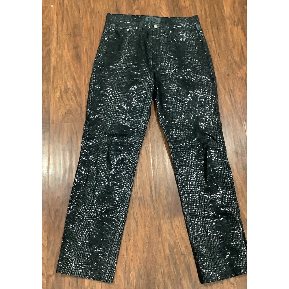 RARE! Versace Jeans Couture 33-47 Classic 90s Medusa Snakeskin Scale Exotic